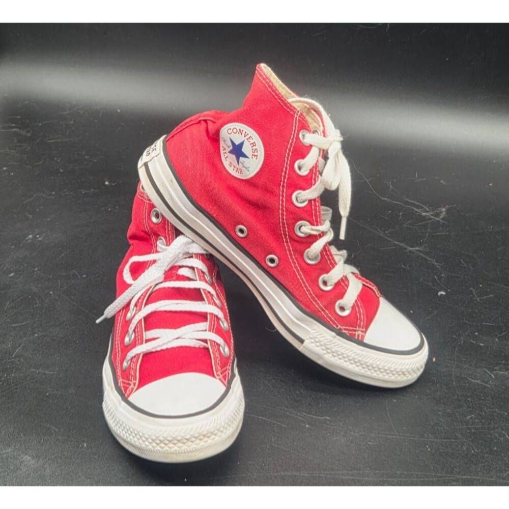 Size 6 - Converse Chuck Taylor All Star High-Top Red Canvas Sneakers Shoes